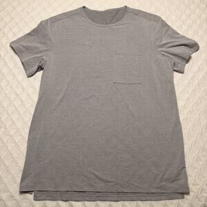 Lululemon Shirt Men's Large Gray Metal Vent Tech Short Sleeve